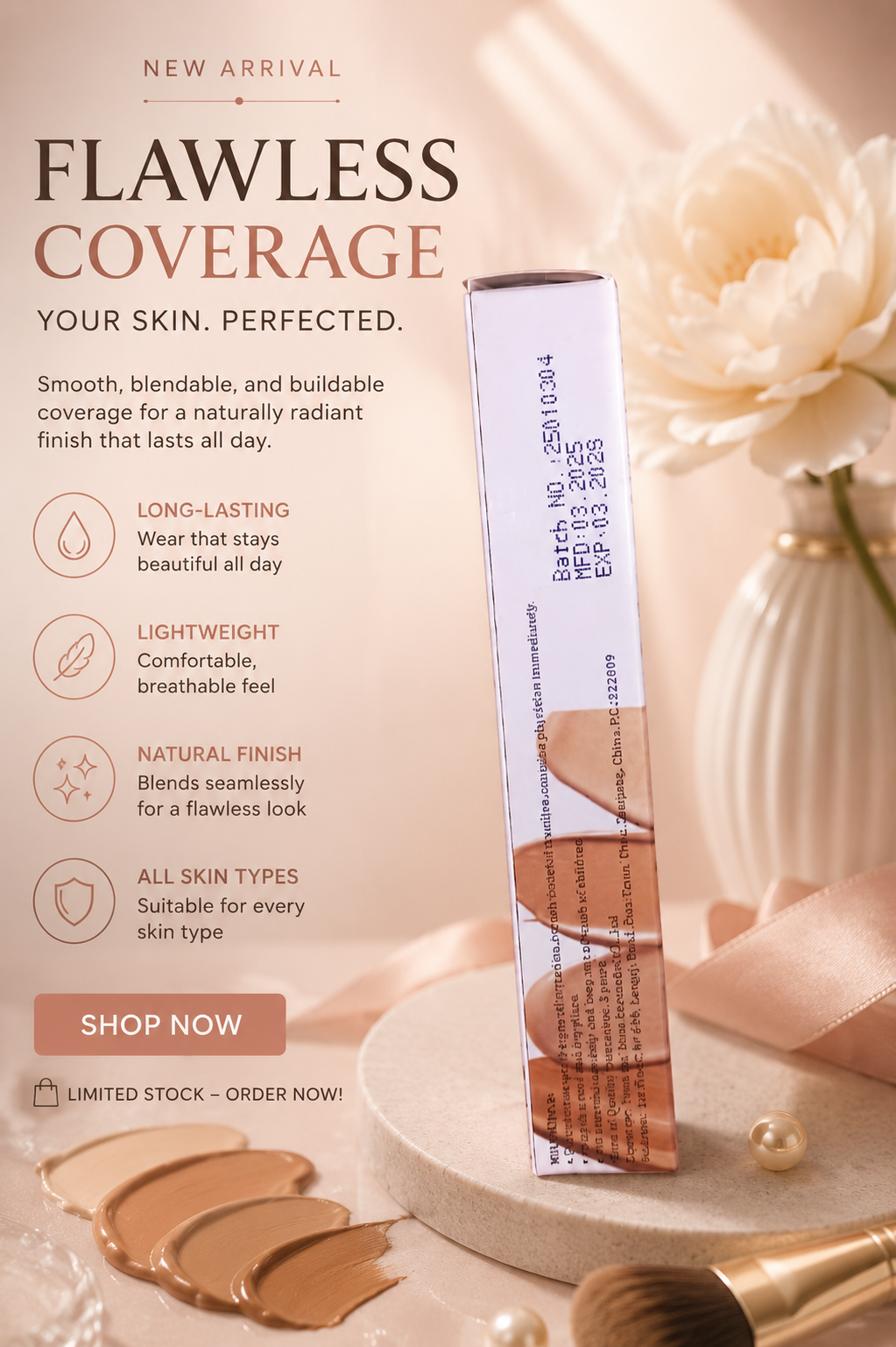 MISS ROSE Liquid Concealer | Full Coverage, Lightweight & Long-Lasting Concealer